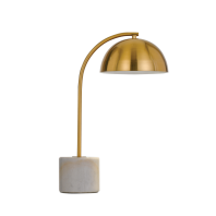 Telbix-Ortez Table Lamp-White marble/antique gold